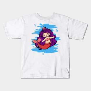 Cute Mermaid Illustration Kids T-Shirt